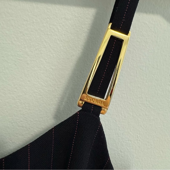 Escada Navy Pinstripe Dress - Picture 5 of 7